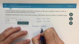 ALEKS  Calculating Molarity using Solute Moles [upl. by Nannah]