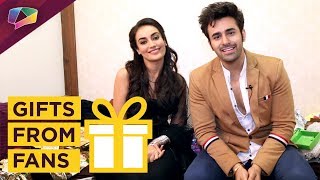 Surbhi Jyoti And Pearl V Puri Receive Gifts From Their Fans  Exclusive  India Forums [upl. by Belita]