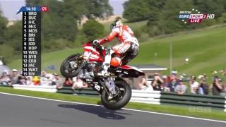 BSB 2015  Cadwell Park Jump  Josh Brookes Slow Motion [upl. by Kelsey]