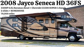 2008 Jayco Seneca HD 36FS BUNKHOUSE 330HP Duramax Diesel SUPER C Class  Porter’s RV Sales  88900 [upl. by Thgiwd]