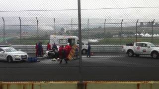 Mark Webbers rescue after big crash at Interlagos FIA WEC  2014 6 Hours of São Paulo [upl. by Ellenahs]