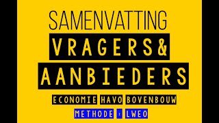 SAMENVATTING VRAGERS amp AANBIEDERS De hoofdpunten uit dit boekje van LWEO Economie HAVO Bovenbouw [upl. by Landry864]