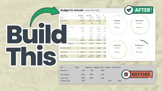 Build a STUNNING Budget vs Actuals Dashboard [upl. by Yblek]