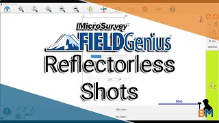 MicroSurvey FieldGenius How To Reflectorless Shots  Bench Mark [upl. by Frangos]