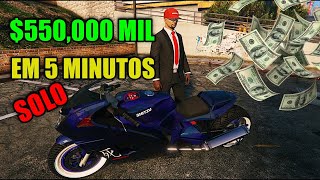 GTA V ONLINE COMO GANHAR DINHEIRO 550000 MIL EM 5 MINUTOS SOLO [upl. by Ahsenot]