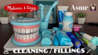 ASMR  Dental Clean and Fillings   Melissa amp Doug Super Smile Dental Kit [upl. by Yelsel]