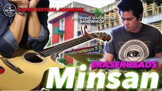 Minsan Eraserheads Super Virtual Jam with Raymund Marasigan Instrumental guitar cover with lyrics [upl. by Anigger]