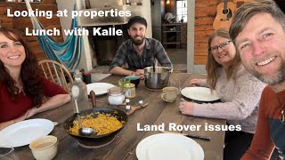 Immigrating to Sweden part 2  Lunch with Kalle Land Rover issues fika and looking at properties [upl. by Eisso]