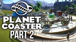 Planet Coaster Gameplay Walkthrough Part 2  NEW RIDES Challenge [upl. by Droffats]