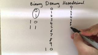 What are Binary base 2 Denary base 10 and Hexadecimal base 16 [upl. by Ayeka987]