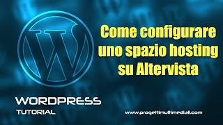 Wordpress configurare un profilo gratuito su altervista [upl. by Leisam]