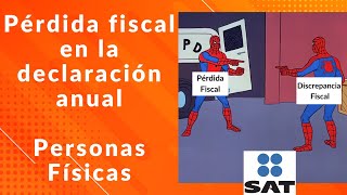 📌📈Pérdida Fiscal Personas Físicas ¿Es Discrepancia fiscal [upl. by Huba]