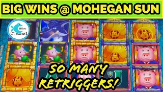 GOLD MANSIONS 5 SYMBOL TRIGGERS FREE GAMES MOHEGAN SUN SLOTS ARE HOT 🤑 [upl. by Sonja]