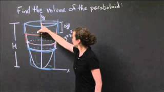 Computing the Volume of a Paraboloid  MIT 1801SC Single Variable Calculus Fall 2010 [upl. by Killarney]