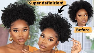 HOW TO DEFINE 4C4B4A NATURAL HAIR  BEST WAY TO MAKE YOUR COILS JUICY AND POPPIN  CHEV B [upl. by Antony854]