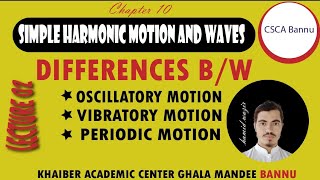 Class 10differences between oscillatory motionvibratory motion periodic motion csca bannulec 2 [upl. by Nalim]