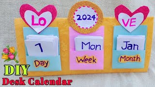 DIY Calendar 🤯  How to Make a 2024 Desk Calendar  New Year 2024 calendar diy youtubeshorts [upl. by Annaihs619]