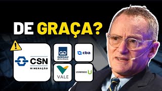 CSN ESTA DE GRAÇA 1213 DE DIVIDEND YELD VALE A PENA INVESTIR EM CMIN3 VALE3 CXSE3 GOAU4 [upl. by Virgin728]