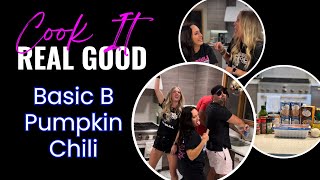 Cook It Real Good a hilarious cooking show Presents White Bean and Pumpkin Turkey Chili [upl. by Meunier279]