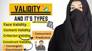 What is Validity in Research Types of ValidityFaceContentCriterionConstruct Validity [upl. by Hetti]