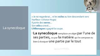 FIGURES DE STYLE  métonymie synecdoque périphrase antonomase  LES FIGURES DE LA SUBSTITUTION [upl. by Igic]