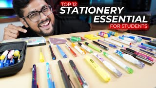 Top 12 Must Have Stationery Essentials for Students 💁‍♂️  Best Stationery Recommendations ✨ [upl. by Fisk]