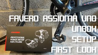 Favero Assioma Uno Power Meter Pedals  Unboxing  Setup  First Look [upl. by Recor]