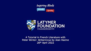 A Tutorial in French Literature  Britannicus by Jean Racine A talk by Peter Winter [upl. by Paymar]