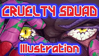 Cruelty Squad Illustration Timelapse  quotHope Eradicatedquot [upl. by Thury835]