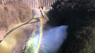 Fontana Dam water release [upl. by Ecirtahs]