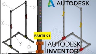 Power Rack Jaula de Potencia  Parte 15  Autodesk Inventor  Tutorial Español [upl. by Berns]