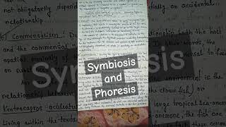 Symbiosis and Phoresis  parasitology biologyytshorts shorts [upl. by Fancy508]