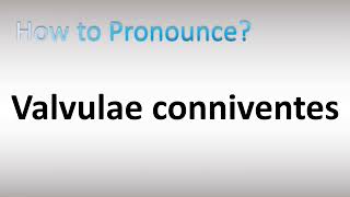 How to Pronounce Valvulae conniventes [upl. by Asiled264]