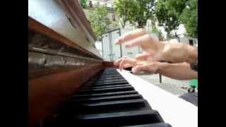 Radiohead  Airbag piano cover live from boulevard de la Villette [upl. by Myrtia795]