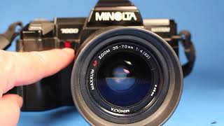 Minolta Maxxum 7000 with 35 70mm zoom lens [upl. by Enylorac947]