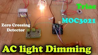 Arduino Project 110220Vac Bulb dimming using MOC3021 Triac BTA16 and Zero Crossing detector [upl. by Cynthie]