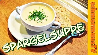 Spargelsuppe vom Beelitzer Spargel  Spargelcremesuppe [upl. by Horsey846]