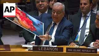 Lebanon’s FM urges UN Security Council to condemn deadly explosions [upl. by Synn492]