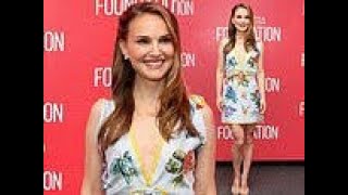 Natalie Portman stuns in bright floral minidress at SAGAFTRA Foundation Conversations event in NYC [upl. by Moran915]