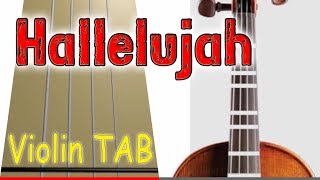 Hallelujah  Violin  Play Along Tab Tutorial [upl. by Attennod]