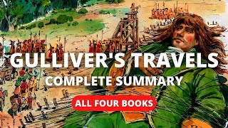 Gullivers Travels  All 4 Books  Summary in English [upl. by Treble38]