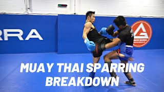 Hard Muay Thai Style Sparring Breakdown [upl. by Nivat]