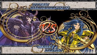 Rhadamanthys Vs Kanon  Saint Seiya The Hades PS2 [upl. by Aneehsirk]