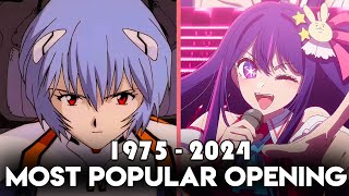 The Most Popular Anime Opening of Each Year 19752024 Evolution of Anime Openings [upl. by Miett405]