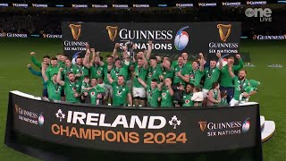 Peter OMahony lifts the Six Nations Championship [upl. by Mady]