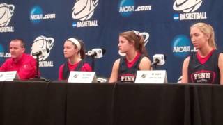 201314 Ivy League Womens Basketball Penns PreNCAA Tournament Press Conference [upl. by Anyahs]