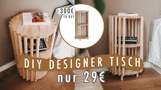 DIY Designer Beistelltisch für unter 30€ selber bauen  Regal aus Rundhölzern im Boho Look [upl. by Ayatahs122]