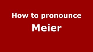 How to pronounce Meier SpanishArgentina  PronounceNamescom [upl. by Adrell]