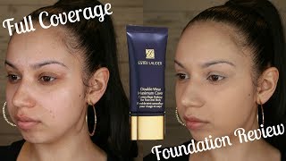 Estée Lauder Double Wear Maximum Cover Foundation  Review amp Wear Test ChristineMUA [upl. by Anyahc]