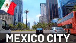 Mexico City Driving Tour 2022 CDMX 4K Drive Reforma [upl. by Neomah]